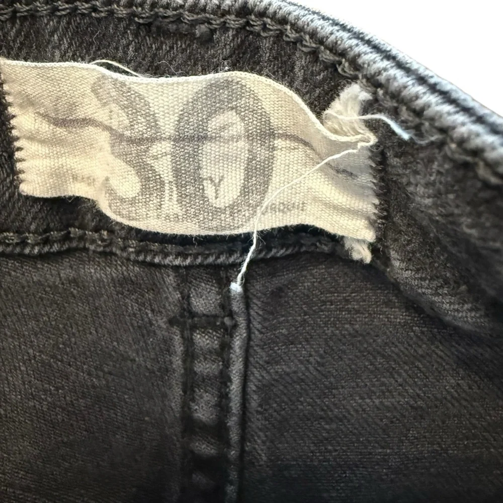 We the Free Faded Black Straight Leg Jeans with Distressed Details size 30 - Picture 3 of 8